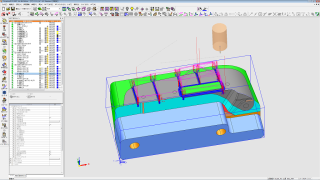 CimatronE でのNC加工データ作成の画面
